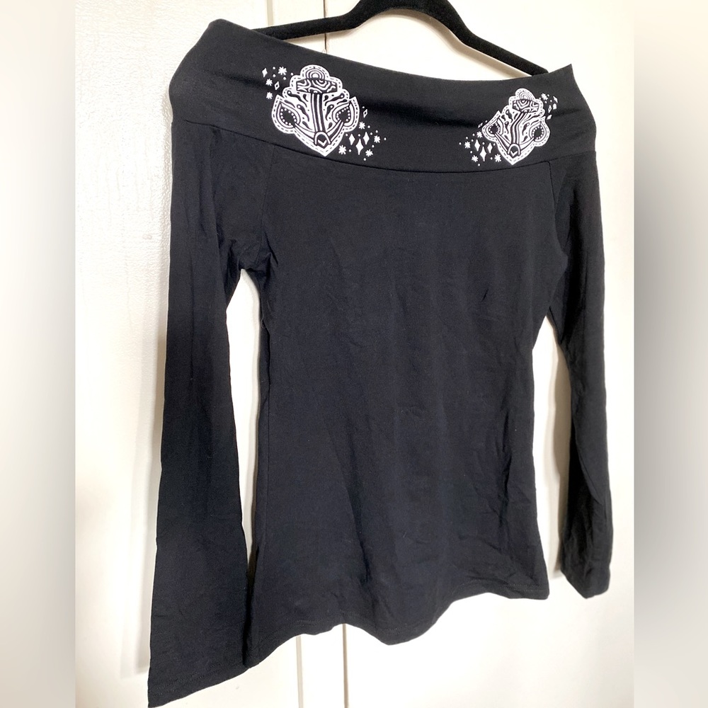 Black Off the Shoulder Top